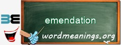 WordMeaning blackboard for emendation